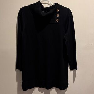 Black Sweater with Button Detail size L